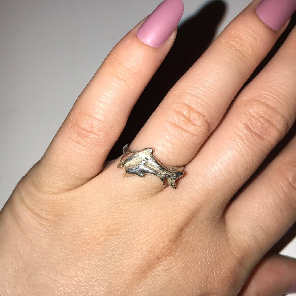 Sterling Silver Dolphin Ring (size 5.5)